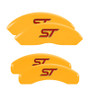 MGP 10119SST1YL - 4 Caliper Covers Engraved Front & Rear No bolts/ST Yellow finish black ch MGP 10119SST1YL - 4 Caliper Covers Engraved Front & Rear No bolts/ST Yellow finish black ch
