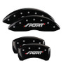 MGP 10229SSPOBK - 4 Caliper Covers Engraved Front & Rear SPORT Black finish silver ch MGP 10229SSPOBK - 4 Caliper Covers Engraved Front & Rear SPORT Black finish silver ch
