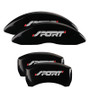 MGP 10229SSP1BK - 4 Caliper Covers Engraved Front & Rear No bolts/Sport Black finish silver ch MGP 10229SSP1BK - 4 Caliper Covers Engraved Front & Rear No bolts/Sport Black finish silver ch