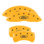MGP 10230SFRDYL - 4 Caliper Covers Engraved Front & Rear Oval logo/Ford Yellow finish black ch