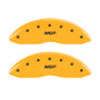 MGP 10234FMGPYL - 2 Caliper Covers Engraved Front  Yellow Finish Black Char 1998 Ford E-150 Econoline
