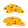 MGP 16229SMGPYL - 4 Caliper Covers Engraved Front & Rear  Yellow finish black ch