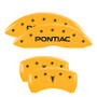 MGP 18028SPONYL - 4 Caliper Covers Engraved Front Pontiac Rear Arrow Yellow Finish Blk Char 2001 Pontiac Firebird