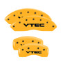 MGP 20216SVTCYL - 4 Caliper Covers Engraved Front & Rear Vtech Yellow Finish Black Char 2005 Honda Pilot