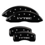 MGP 20219SIVTBK - 4 Caliper Covers Engraved Front & Rear i-Vtec Black finish silver ch