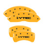 MGP 39014SIVTYL - 4 Caliper Covers Engraved Front & Rear i-Vtec Yellow finish black ch MGP 39014SIVTYL - 4 Caliper Covers Engraved Front & Rear i-Vtec Yellow finish black ch