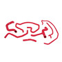 Mishimoto MMHOSE-SVT-02RD - 02-04 Ford Focus SVT Red Silicone Hose Kit