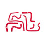 Mishimoto MMHOSE-SUB-ANC4RD - 04-07 Subaru STI / 06-07 WRX Red Silicone Ancillary Hoses Mishimoto MMHOSE-SUB-ANC4RD - 04-07 Subaru STI / 06-07 WRX Red Silicone Ancillary Hoses