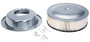 Moroso 65928 - Racing Air Cleaner - 16in x 4in Filter - Offset - Raised Bottom - Clear Powder Coat