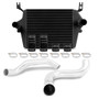 Mishimoto MMINT-F2D-99KBKP - 99-03 Ford 7.3L Powerstroke PSD Black Intercooler Kit w/ Polished Pipes