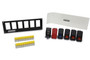 Moroso 74195 - Rocker Switch Panel - Flat Surface Mount - LED w/USB - 2.488in x 7.85in -Five On/Off Switches