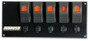 Moroso 74181 - Rocker Switch Panel - Flat Surface Mount - LED - 3-3/8in x 8in - Five On/Off Switches