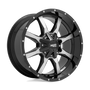 Moto Metal MO97021280344N - Mo970 20X12 Gloss Black Machined Face