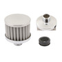 Mr. Gasket 2049G - Chrome Valve Cover Breather - Push On Style