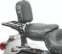 Mustang Motorcycle 76498 - Mustang Harley Sissy Bar Pad Low Medallion Style - Black