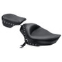 Mustang Motorcycle 76154 - Mustang 04-21 Harley Sportster 3.3 GAL Standard Touring Solo Seat w/Studs - Black