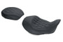 Mustang Motorcycle 76710 - Mustang 06-17 Harley Dyna Wide Tripper Forward Solo Seat Diamond Stitch - Black