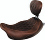 Mustang Motorcycle 76733 - Mustang 97-07 Harley Rd King,06-07 Str Glide,00-05 Eagle Tripper Solo Seat Diamond Stitch - Brown