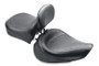 Mustang Motorcycle 79129 - Mustang 91-05 Harley Dyna Wide Touring Solo Seat w/Driver Backrest - Black