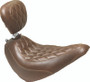 Mustang Motorcycle 83031 - Mustang 18-21 Harley Street Bob Wide Tripper Solo Seat w/Driver Backrest Diamond Stitch - Brown