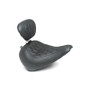 Mustang Motorcycle 83025 - Mustang 18-21 Harley Fat Boy Wide Tripper Solo Seat w/Driver Backrest Diamond Stitch - Black