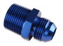 Mr. Gasket 481611 - Straight -10 AN To 3/8 Inch NPT Adapter - Blue