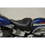 Mustang Motorcycle 79914 - Mustang 05-17 Harley Deluxe(w/ Standard Rack) Wide Touring Solo Seat w/Driver Backrest - Black