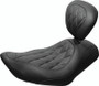 Mustang Motorcycle 79661 - Mustang 11-17 Yamaha Stryker Standard Touring 2PC Seat w/Driver Backrest - Black