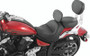 Mustang Motorcycle 79661 - Mustang 11-17 Yamaha Stryker Standard Touring 2PC Seat w/Driver Backrest - Black