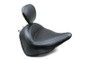 Mustang Motorcycle 79916 - Mustang 00-15 Harley Softail Std Rear Tire Wide Touring Solo Seat w/Driver Backrest - Black