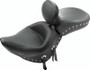 Mustang Motorcycle 79532 - Mustang 06-17 Harley Softail Wide Tire(200mm)Wide Tour Solo Seat w/Driver Backrest Studs - Black