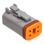 NAMZ DP-4G - Deutsch DT Series 4-Wire Plug & Wedgelock - Grey (Repl. HD 72134-94GY)