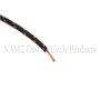 NAMZ NCBW-09 - OEM Color Cloth-Braided Wire 25ft. Pack 16g - Black w/White Tracer