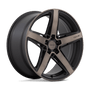 Niche M271209021+35 - M271 Teramo 20X9 Matte Black With Double Dark Tint Face