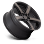 Niche M271209033+38 - M271 Teramo 20X9 Matte Black With Double Dark Tint Face