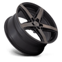 Niche M2712090F8+25 - M271 Teramo 20X9 Matte Black With Double Dark Tint Face