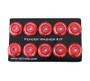 NRG FW-150RD - Fender Washer Kit w/Color Matched M6 Bolt Rivets For Plastic (Red) - Set of 10