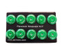 NRG FW-150GN - Fender Washer Kit w/Color Matched M6 Bolt Rivets For Plastic (Green) - Set of 10