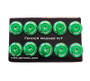 NRG FW-150GN - Fender Washer Kit w/Color Matched M6 Bolt Rivets For Plastic (Green) - Set of 10
