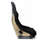 NRG FRP-303BK-ULTRA - FRP Bucket Seat ULTRA Edition - Medium (Black Alcantara/Gold Glitter Back)