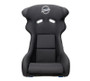 NRG FRP-600WT - FRP Bucket Seat - White Finish with Arrow Embroidery And Blue Side Mount Bracket
