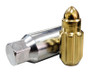NRG LN-LS500CG-21 - 500 Series M12 X 1.5 Bullet Shape Steel Lug Nut Set - 21 Pc w/Lock Key - Chrome Gold
