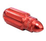 NRG LN-LS500RD-21 - 500 Series M12 X 1.5 Bullet Shape Steel Lug Nut Set - 21 Pc w/Lock Key - Red