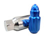 NRG LN-LS500BL-21 - 500 Series M12 X 1.5 Bullet Shape Steel Lug Nut Set - 21 Pc w/Lock Key - Blue