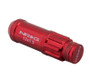 NRG LN-LS700RD-21 - 700 Series M12 X 1.5 Steel Lug Nut w/Dust Cap Cover Set 21 Pc w/Locks & Lock Socket - Red