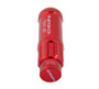 NRG LN-LS710RD-21 - 700 Series M12 X 1.25 Steel Lug Nut w/Dust Cap Cover Set 21 Pc w/Locks & Lock Socket - Red