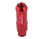 NRG LN-LS710RD-21 - 700 Series M12 X 1.25 Steel Lug Nut w/Dust Cap Cover Set 21 Pc w/Locks & Lock Socket - Red