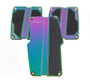 NRG PDL-100MC - Brushed Aluminum Sport Pedal M/T - Neochrome w/Black Carbon