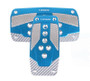 NRG PDL-450BL - Aluminum Sport Pedal A/T - Blue w/Silver Carbon