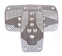 NRG PDL-450GM - Aluminum Sport Pedal A/T - Gunmetal w/Silver Carbon